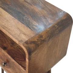 Stylish Desk Mini Grey-wash Curved Console - Furniture One Shop