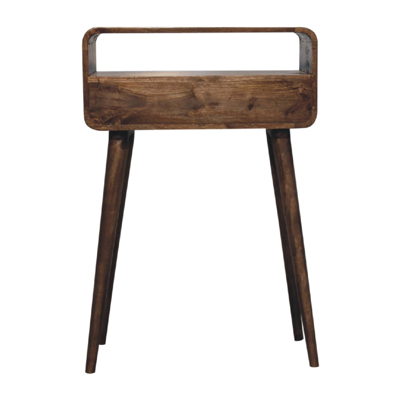 Stylish Desk Mini Grey-wash Curved Console - Furniture One Shop