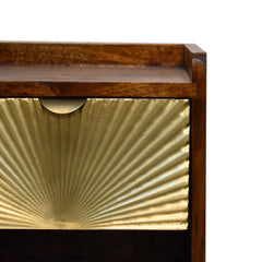 Notting Hill Gate Mini Manila Gold 1 Drawer Bedside - Furniture One Shop