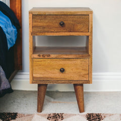Bays water Mini Classic Multi Oak-ish Bedside - Furniture One Shop