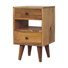 Bays water Mini Classic Multi Oak-ish Bedside - Furniture One Shop