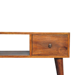 Sleek Classic Chestnut Coffee Table - Furniture One Shop