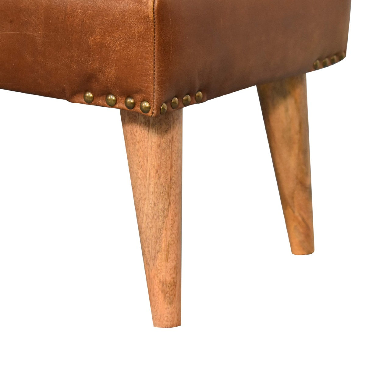 Devour Seat Bouclé Buffalo Hide Leather Bench