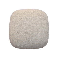 SoleSpot Boucle Cream Square Footstool