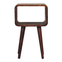 Westbourne Grove Mini Chestnut Curved Open Bedside