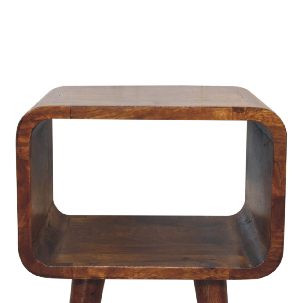 Westbourne Grove Mini Chestnut Curved Open Bedside