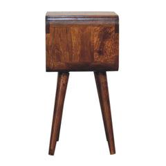 Westbourne Grove Mini Chestnut Curved Open Bedside