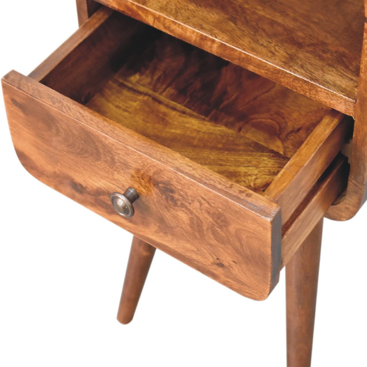 Westbourne Park Mini Chestnut Curve Open Bedside