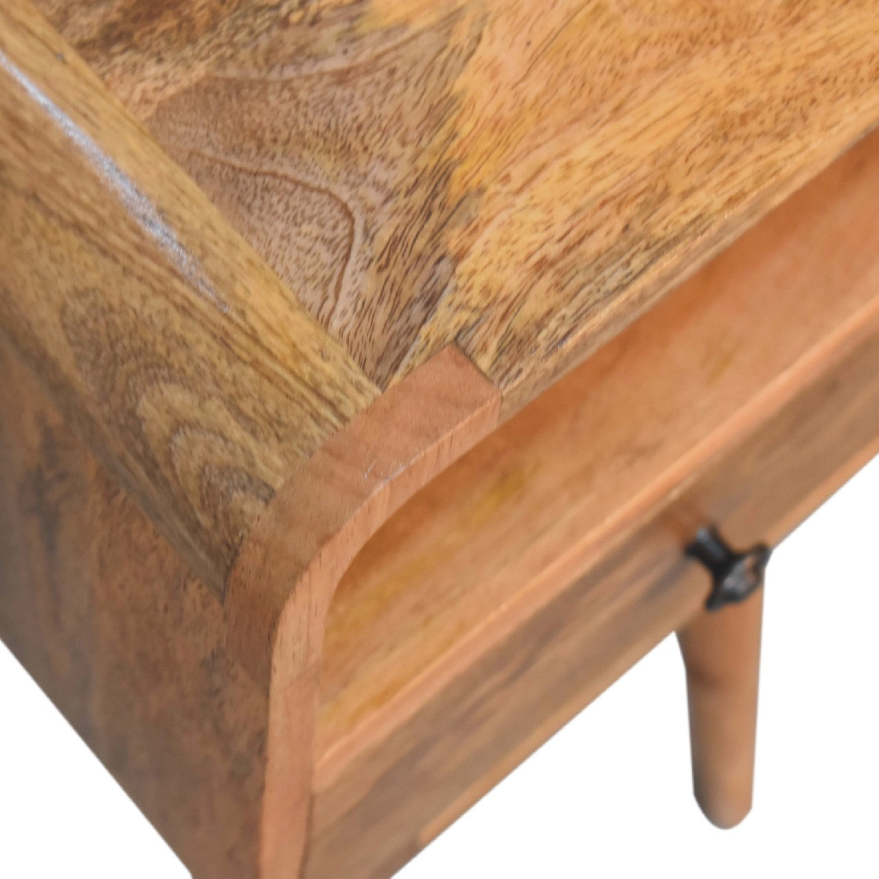 Harrow Mini Oakish Curve Open Bedside