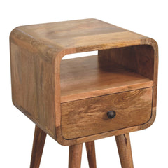 Harrow Mini Oakish Curve Open Bedside