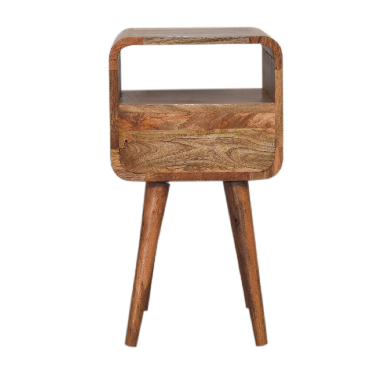 Harrow Mini Oakish Curve Open Bedside