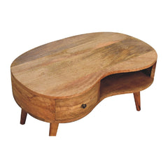 Rustic Oak-ish Wave Coffee Table - Furniture One Shop