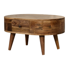 Mod Mini Oak-ish Rounded Coffee Table - Furniture One Shop
