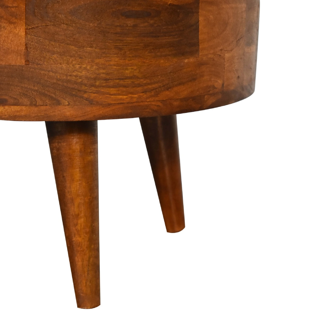 Cozy Mini Chestnut Rounded Coffee Table - Furniture One Shop