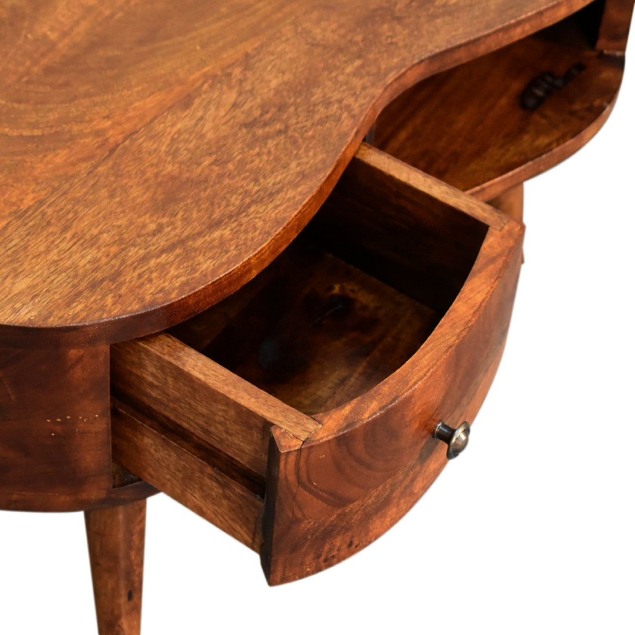 Swank Mini Chesnut Wave Coffee Table - Furniture One Shop