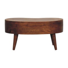 Swank Mini Chesnut Wave Coffee Table - Furniture One Shop