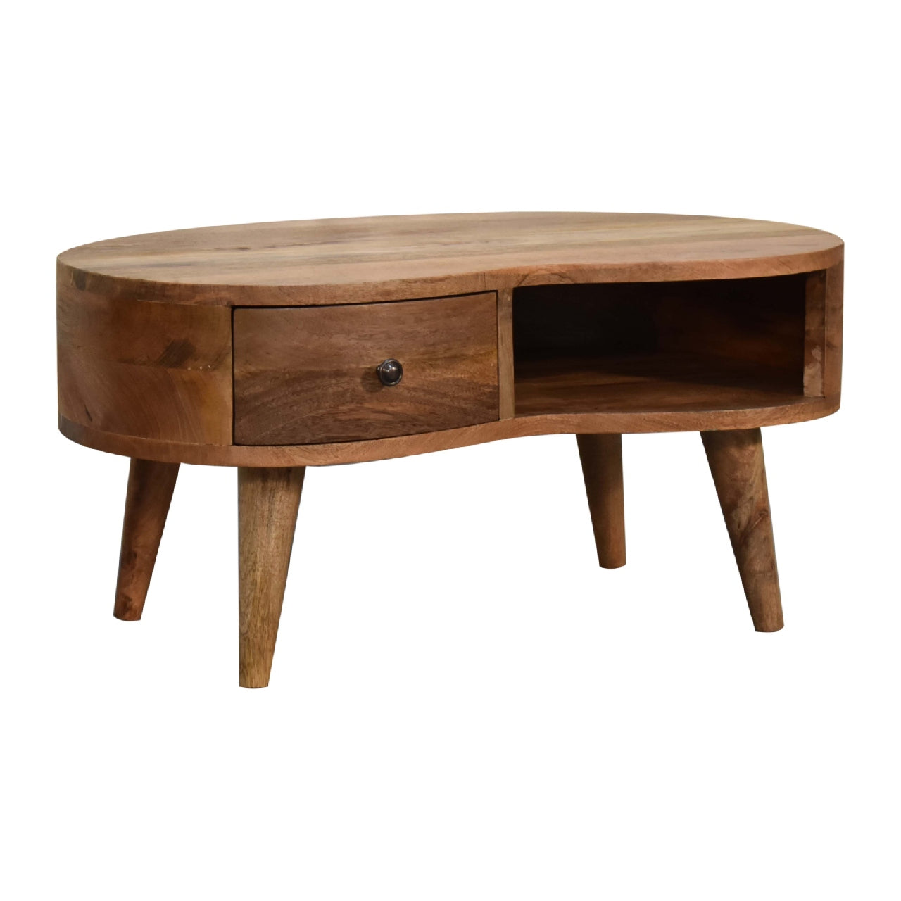 Vogue Mini Oak-ish Wave Coffee Table - Furniture One Shop