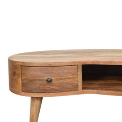 Vogue Mini Oak-ish Wave Coffee Table - Furniture One Shop