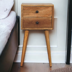 Albany Mini 2 Drawer Oak-ish Bedside