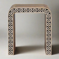 Edessa Bone Inlay Side Table - Furniture One Shop