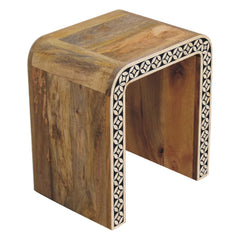 Edessa Bone Inlay Side Table - Furniture One Shop