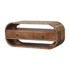 ClassyCorner 2 Drawer Curved Edge TV Stand - Furniture One Shop