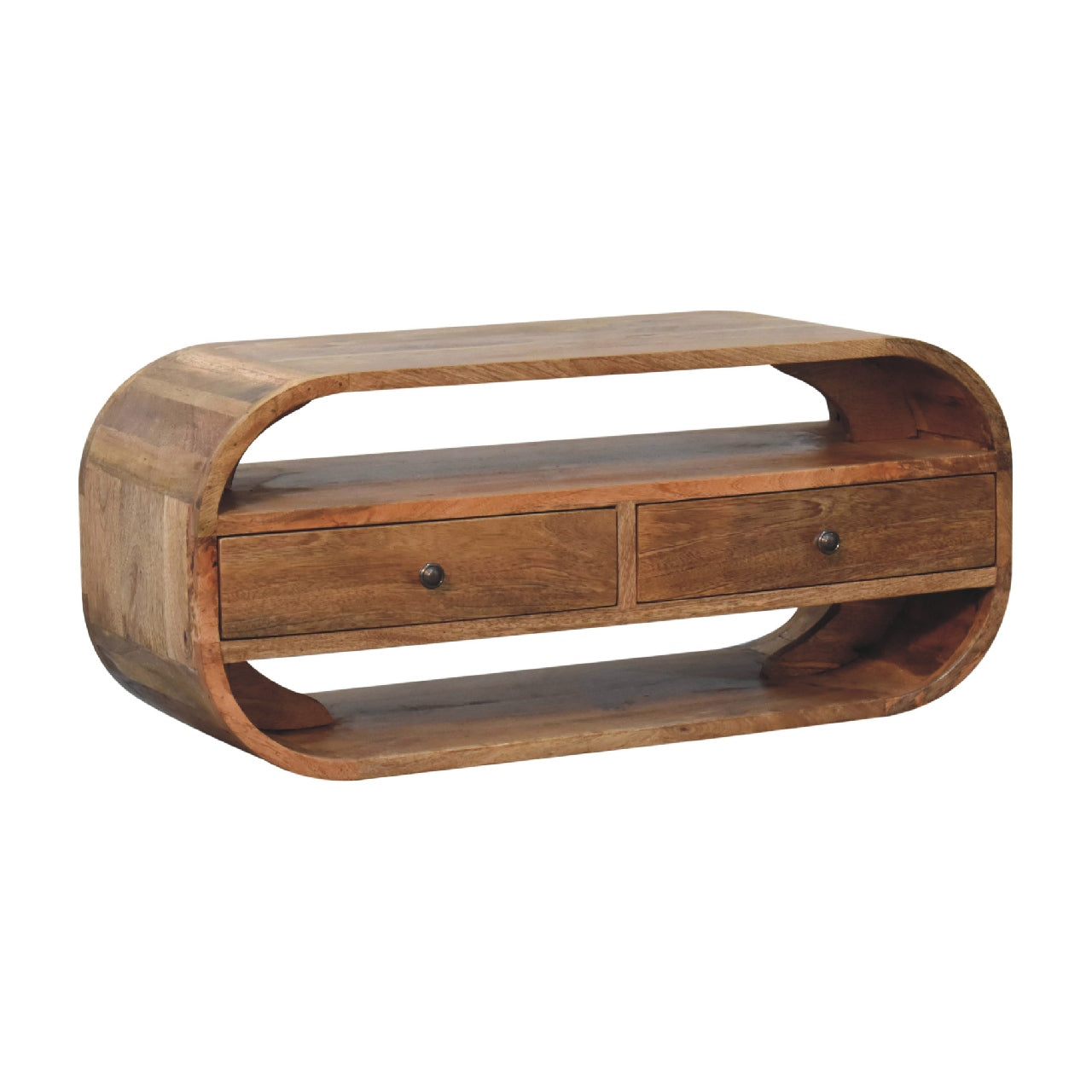 ClassyCorner 2 Drawer Curved Edge TV Stand - Furniture One Shop