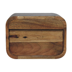 Billy Oak-ish Floating Open Curve Bedside - Furniture One Shop