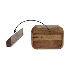 Billy Oak-ish Floating Open Curve Bedside - Furniture One Shop