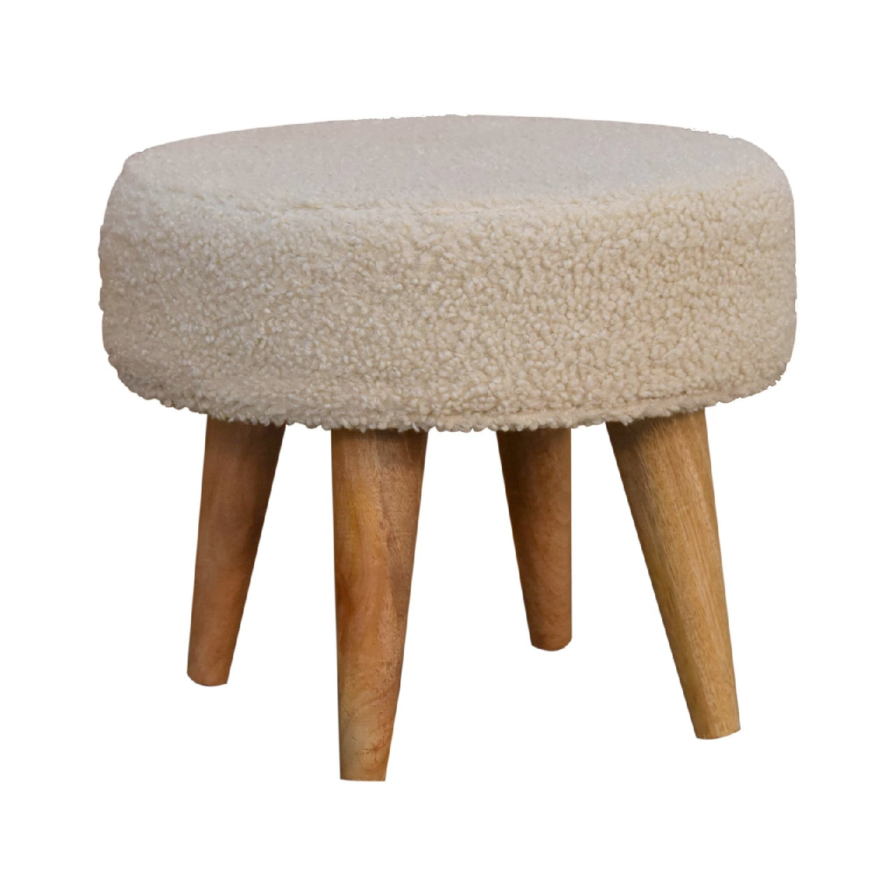 ComfyCraft Cream Boucle Petite Footstool