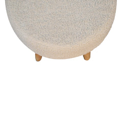 ComfyCraft Cream Boucle Petite Footstool - Furniture One Shop