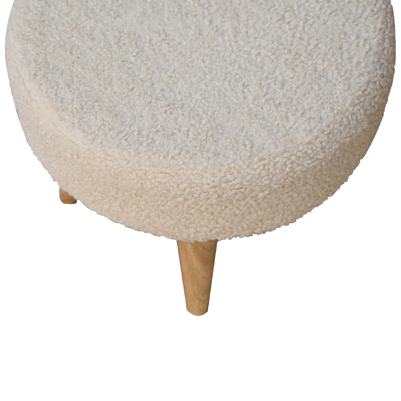ComfyCraft Cream Boucle Petite Footstool