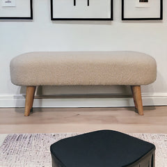 Tasting Seat Boucle Hallway Bench