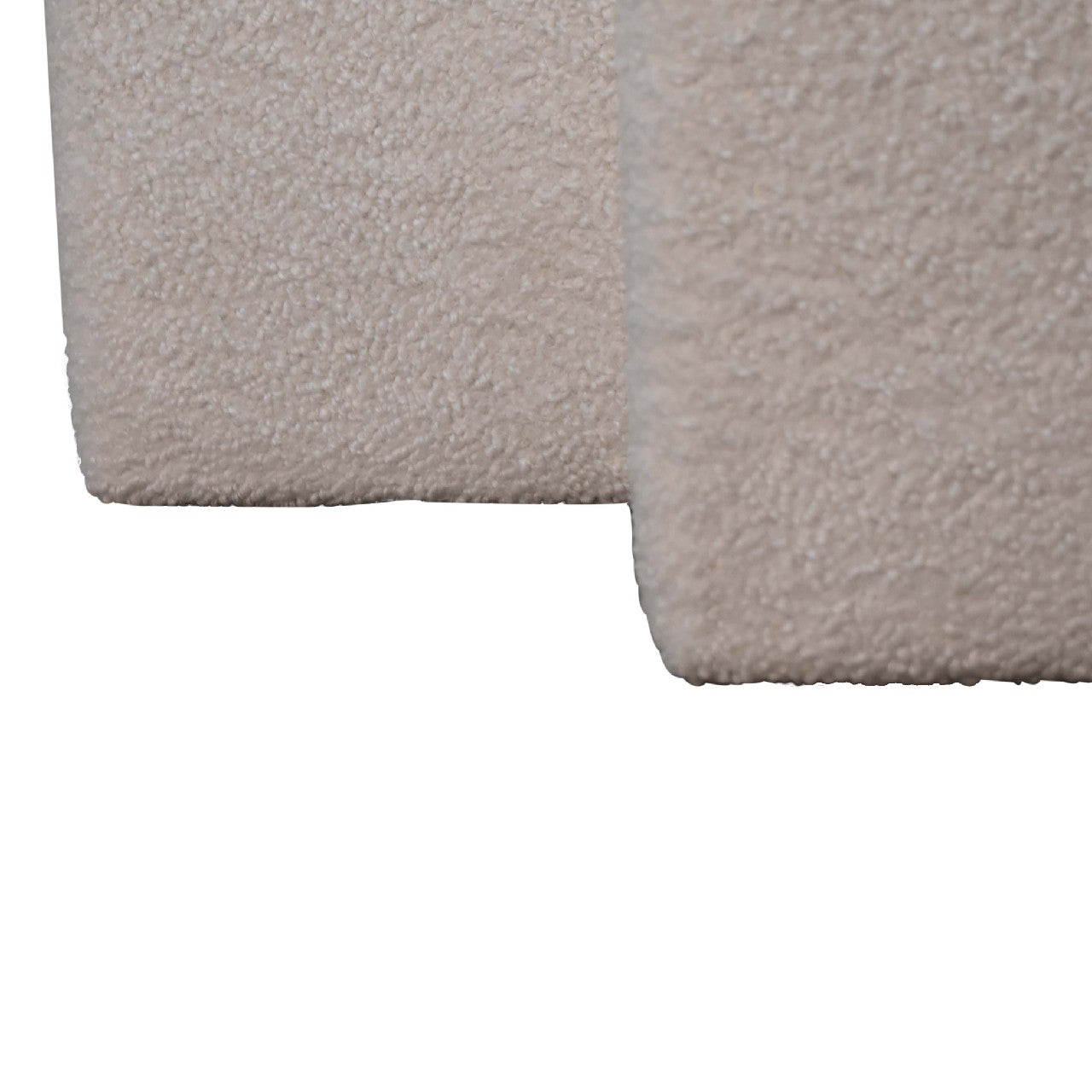 MiniMellow White Boucle Twin Footstool