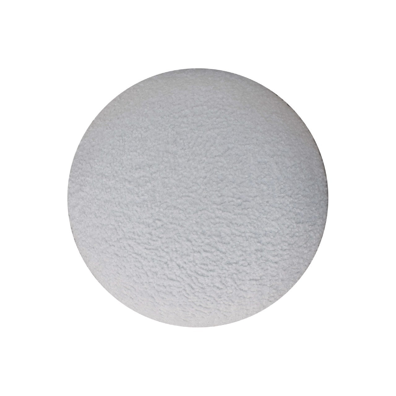 SnugSit White Boucle Mushroom Footstool