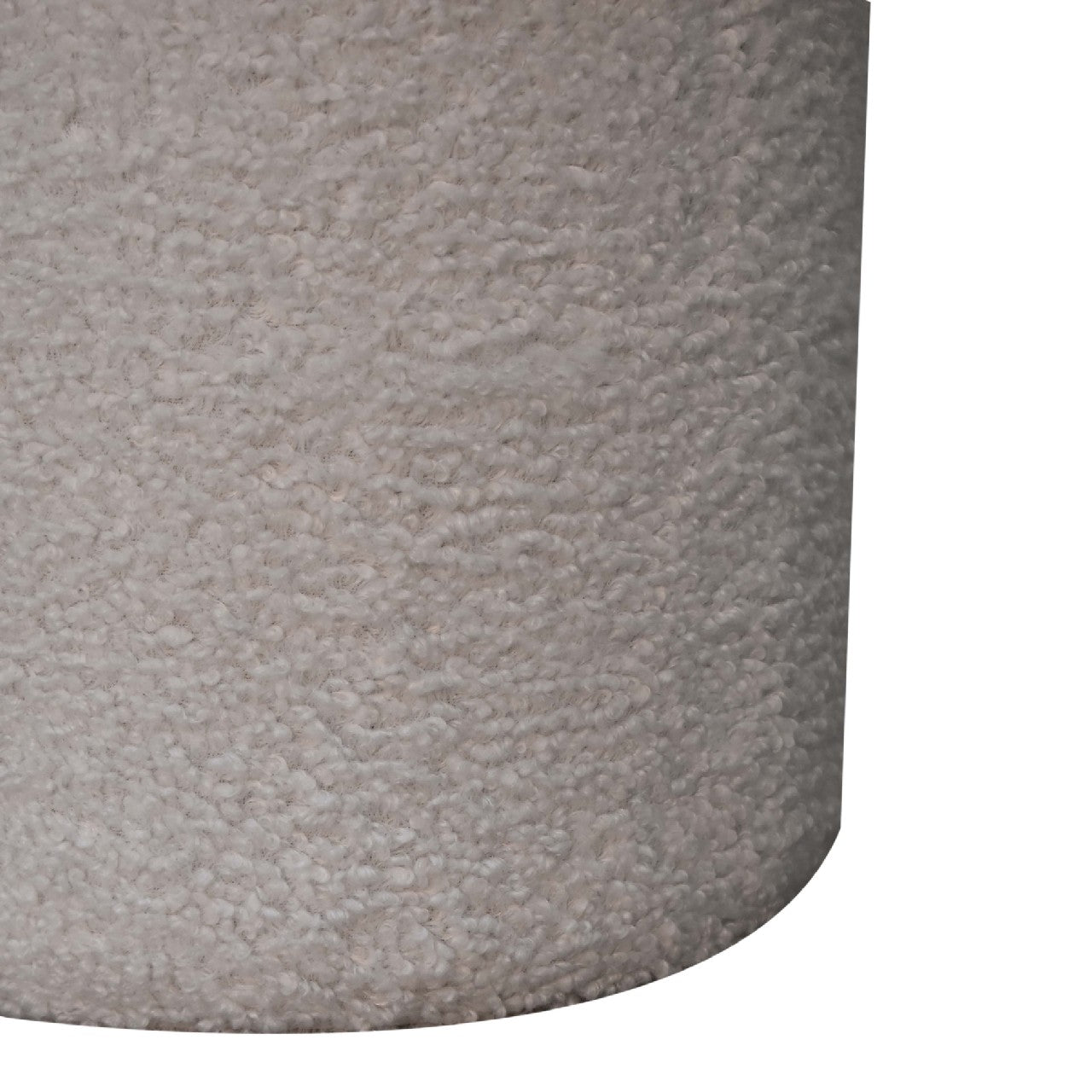 SnugSit White Boucle Mushroom Footstool