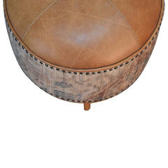 ComfyClasp Haven Durrie Round Footstool