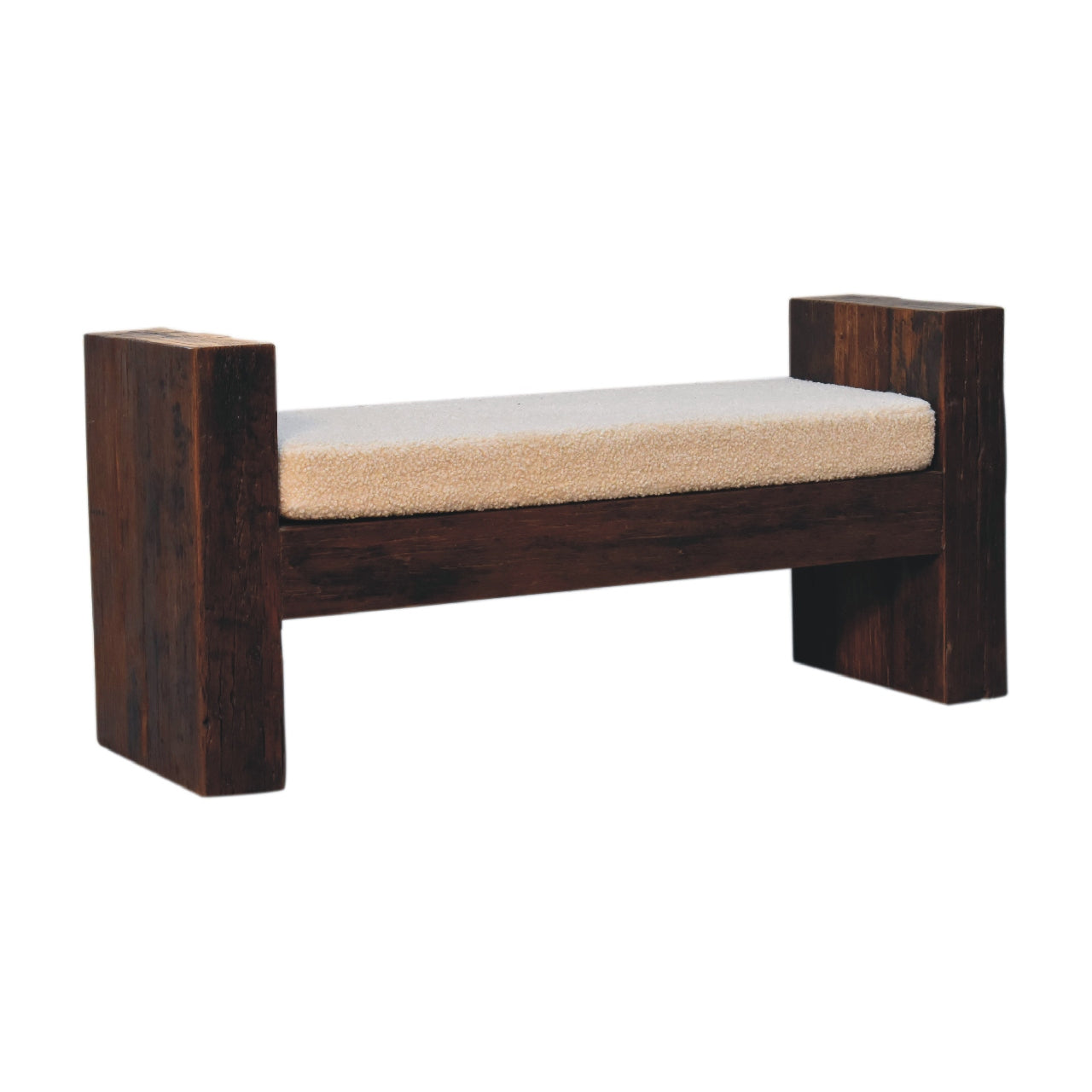 Lunch on Seat Reclaimed Boucle Bench