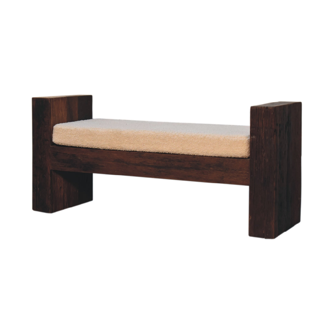 Lunch on Seat Reclaimed Boucle Bench