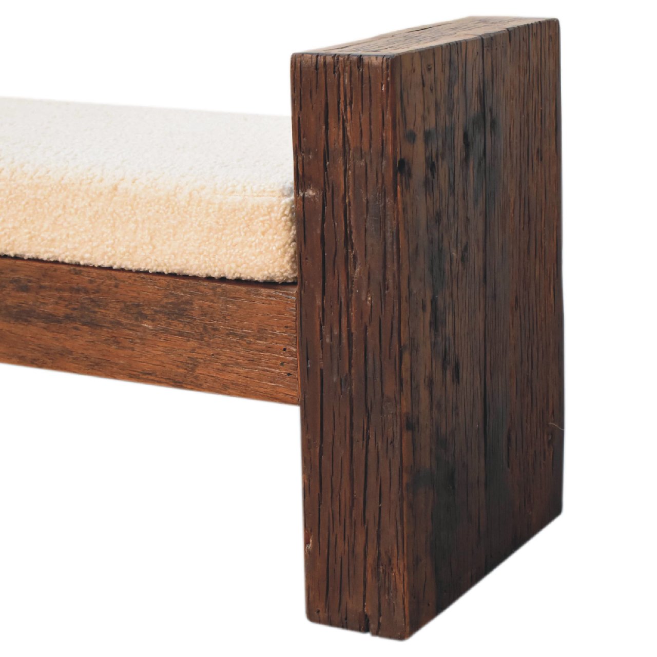 Lunch on Seat Reclaimed Boucle Bench