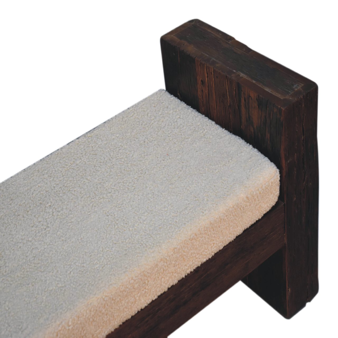 Lunch on Seat Reclaimed Boucle Bench