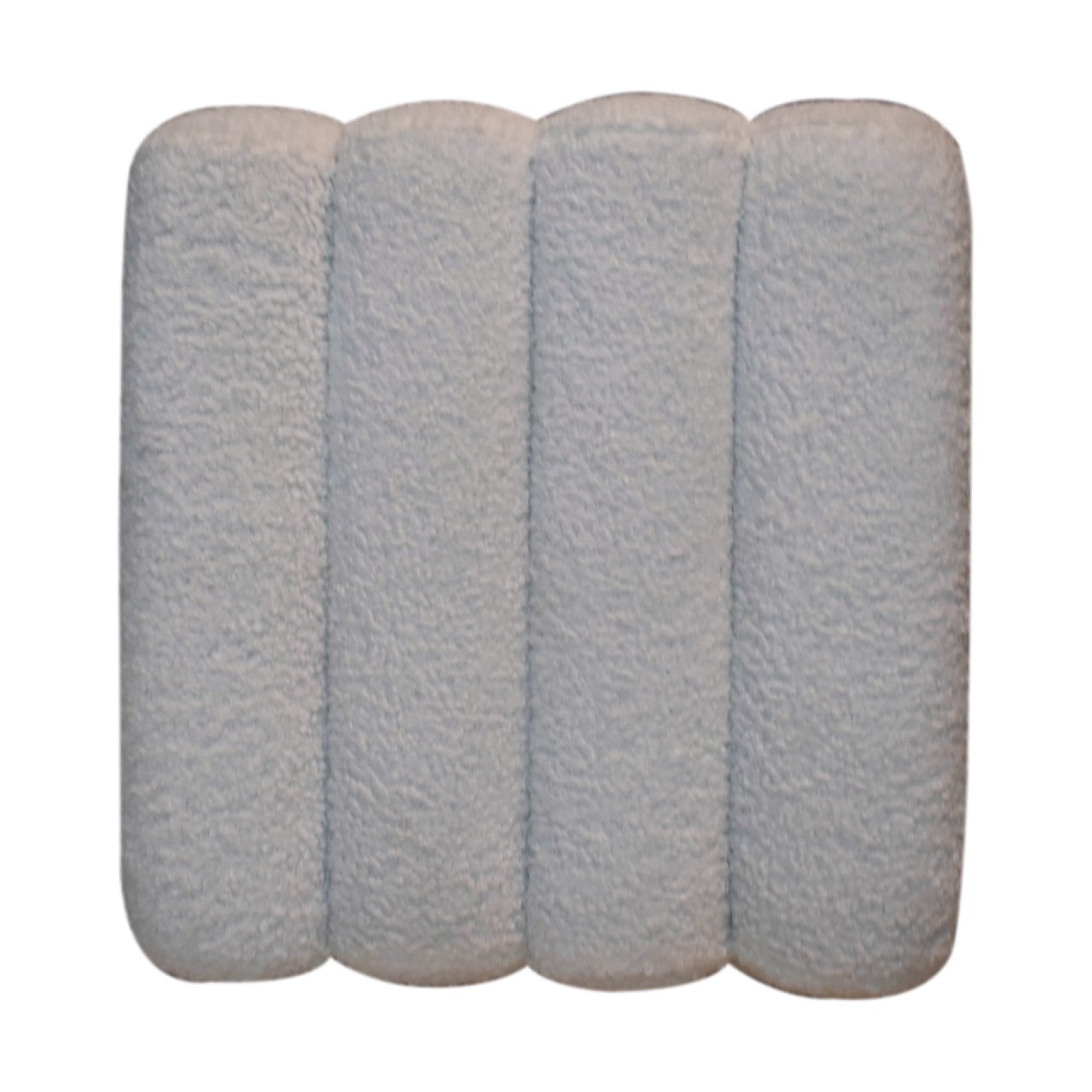 TuffetTouch White Wavy Boucle Footstool