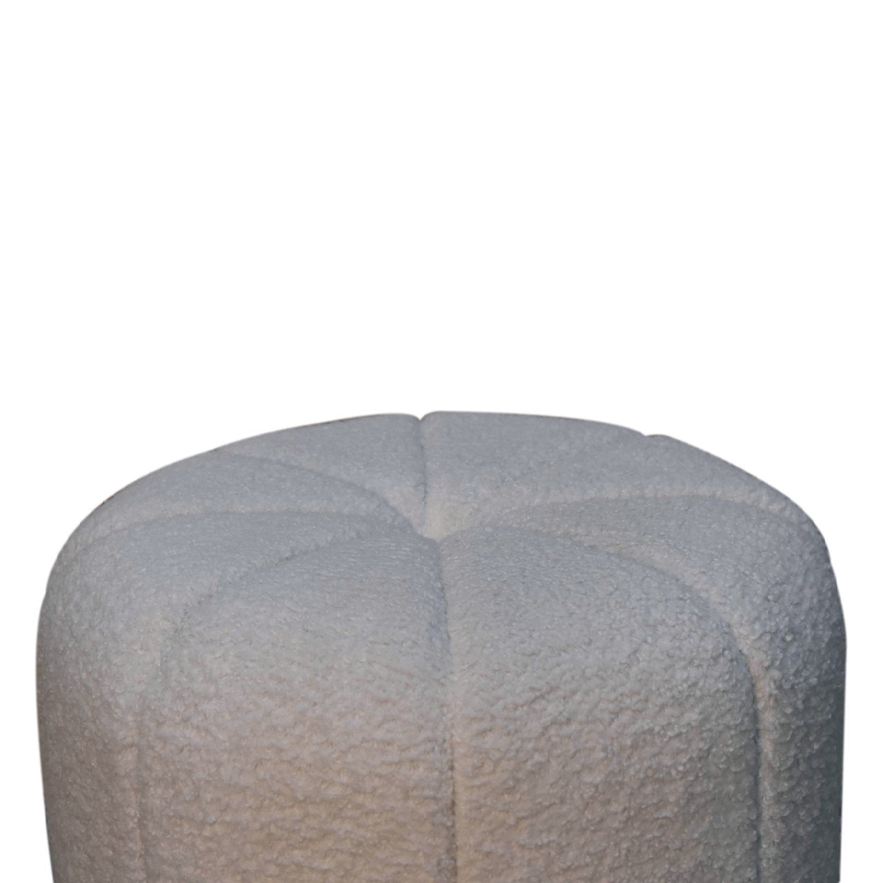 SitSoft White Boucle Circus Footstool