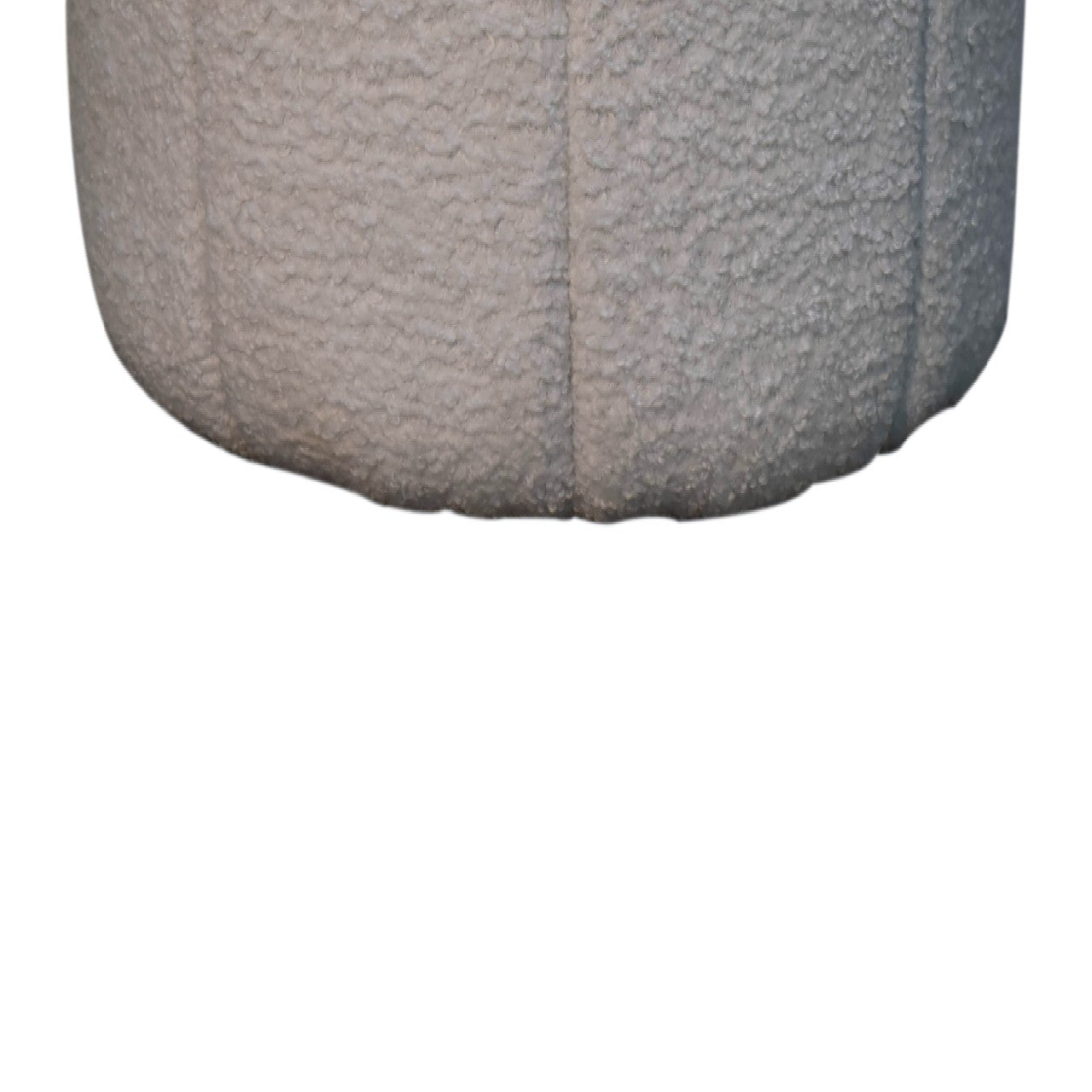 SitSoft White Boucle Circus Footstool
