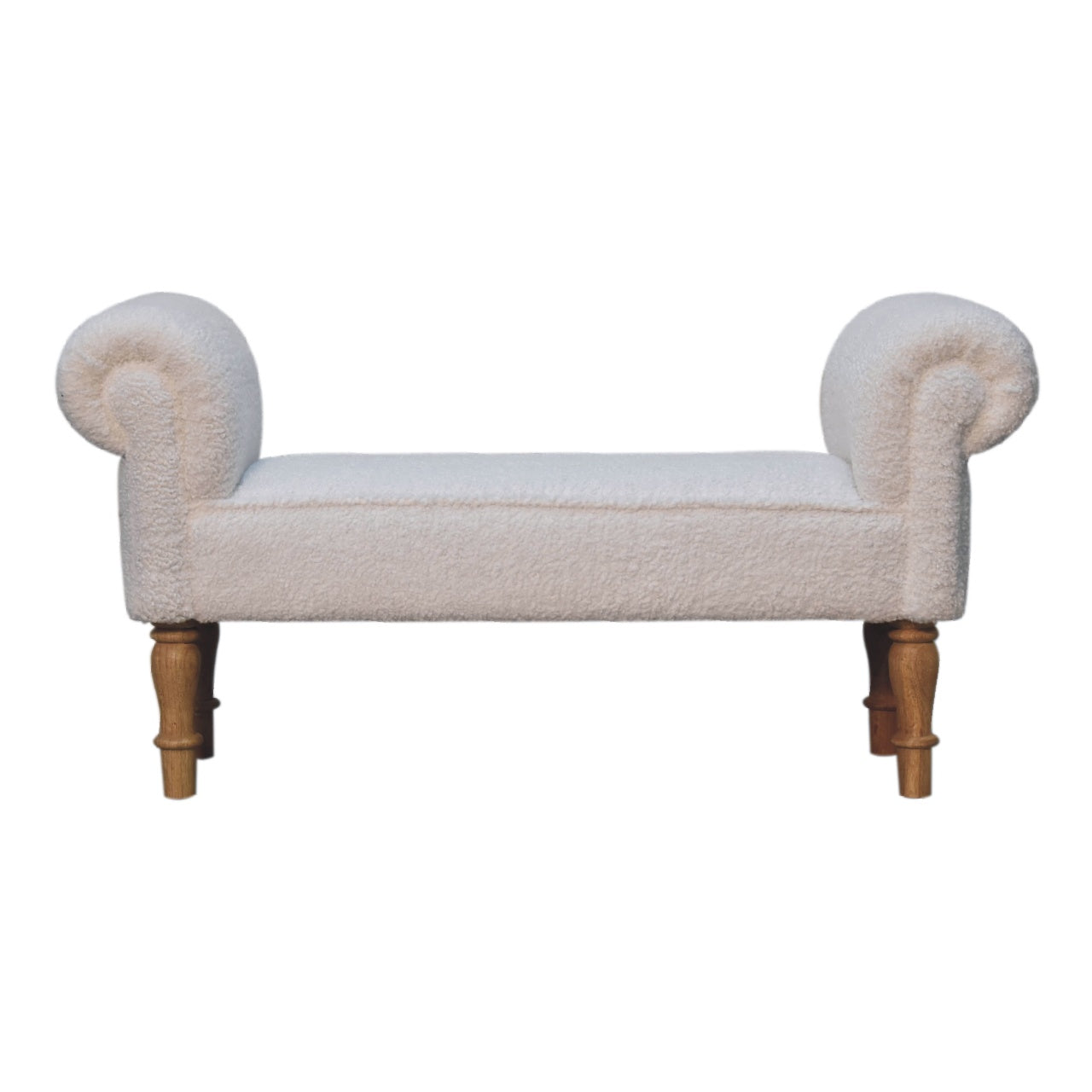 Supper Bench White Boucle Bedroom Bench