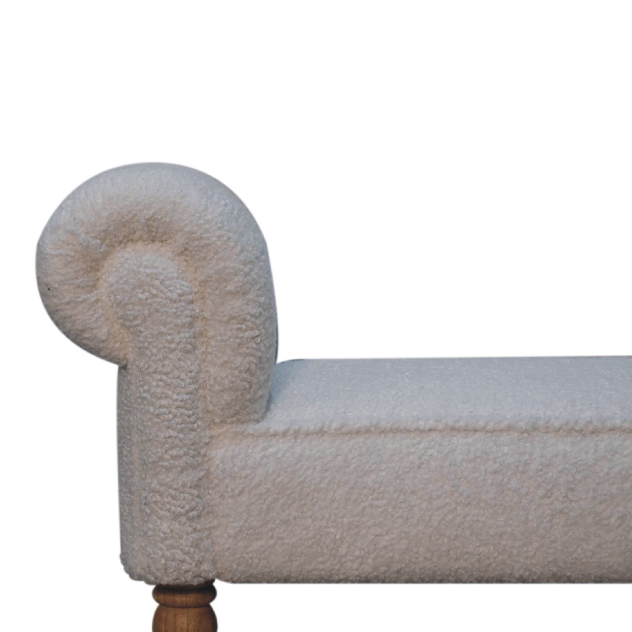 Supper Bench White Boucle Bedroom Bench
