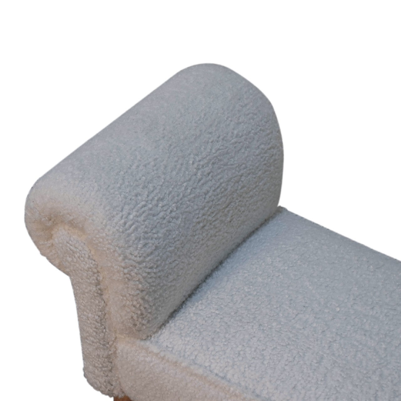 Supper Bench White Boucle Bedroom Bench