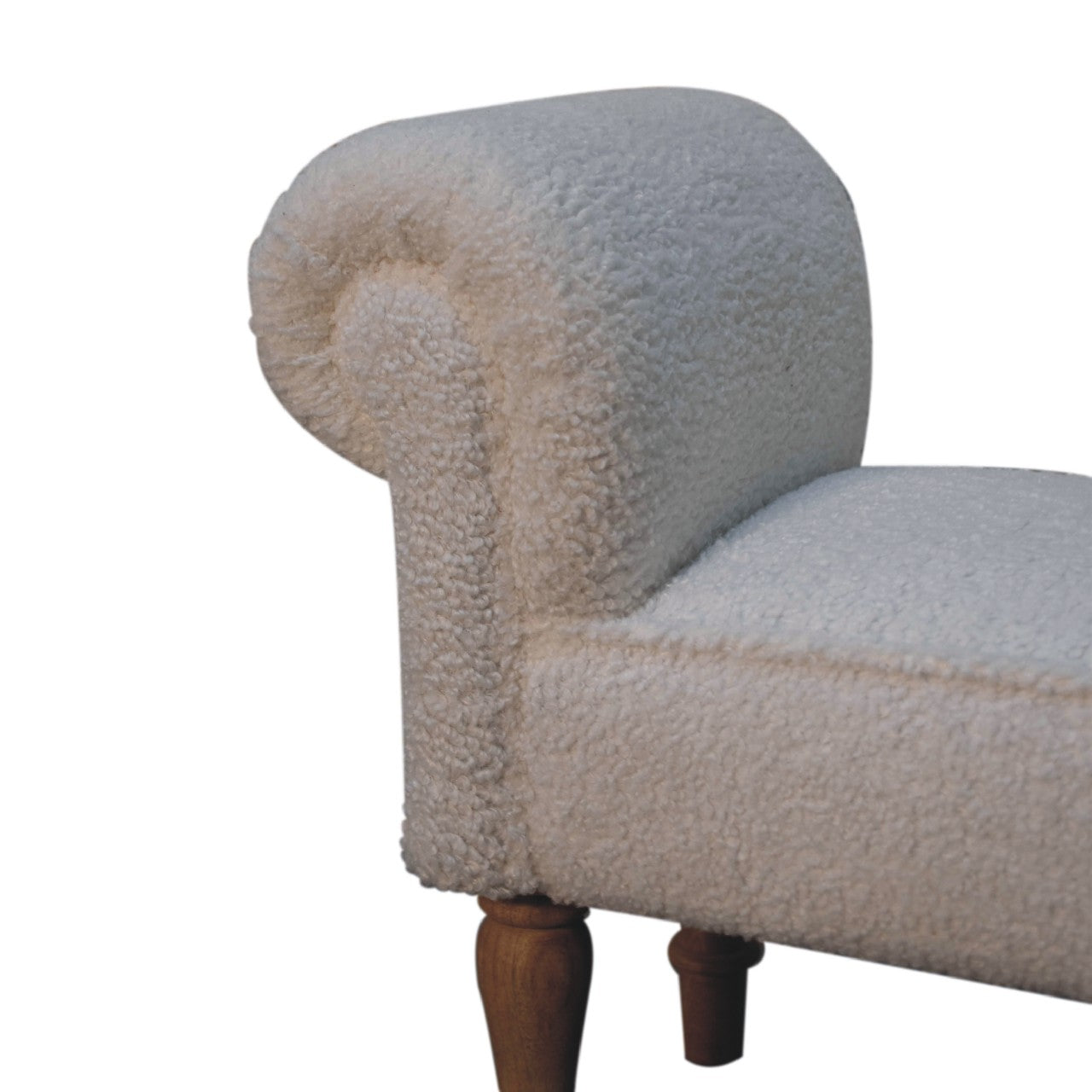 Supper Bench White Boucle Bedroom Bench