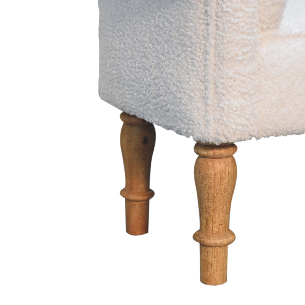 Supper Bench White Boucle Bedroom Bench