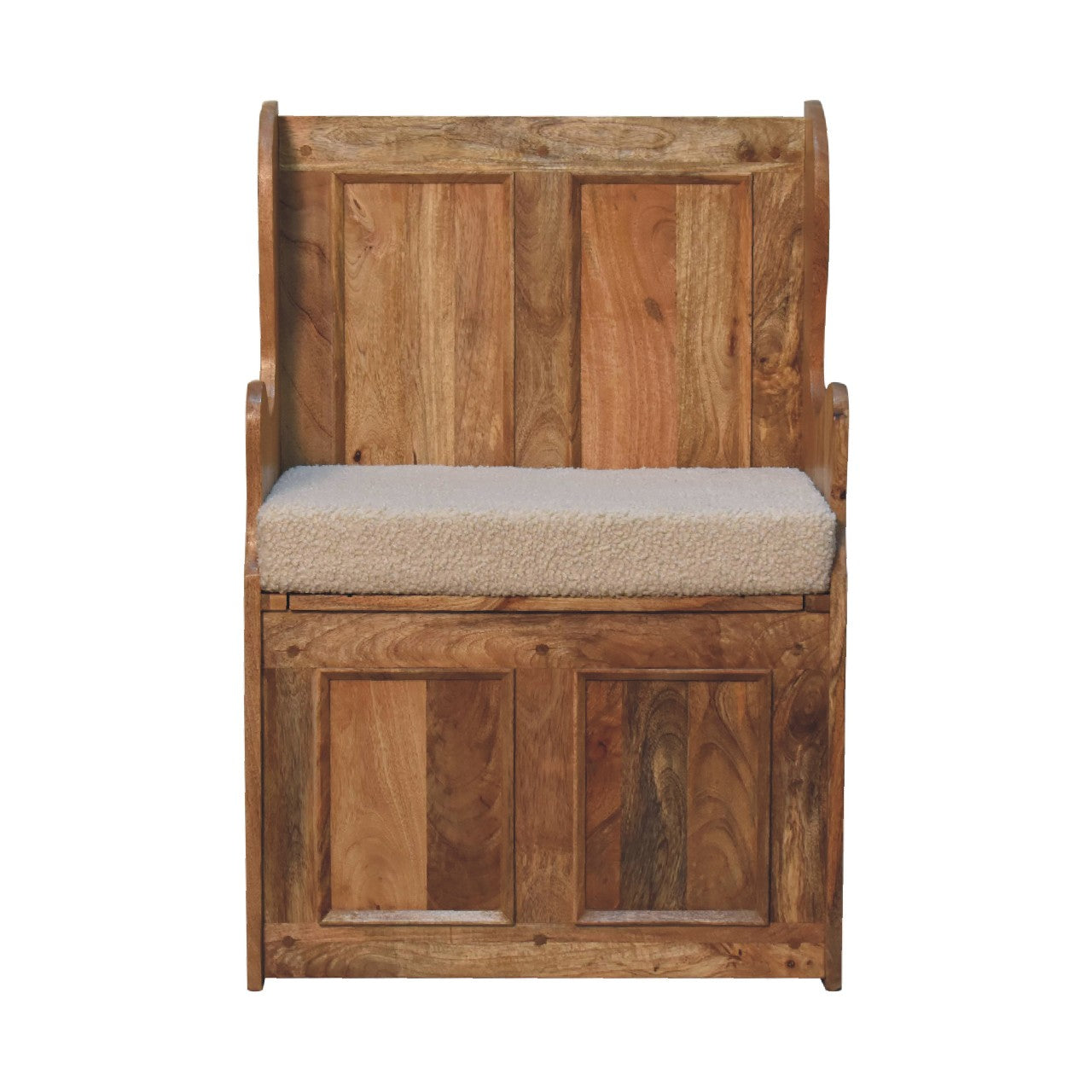 Chew Seat Cream Boucle Mini Monks Bench
